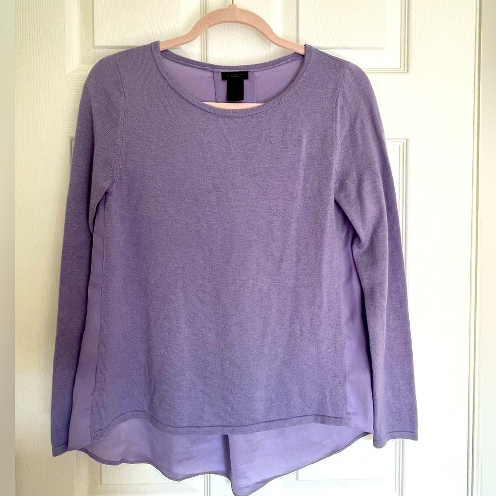 Ann Taylor Sweater Blouse Lavender XS